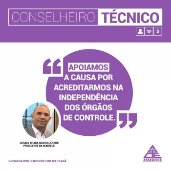 Campanha "Conselheiro Técnico" destaca apoio da AUDITECE