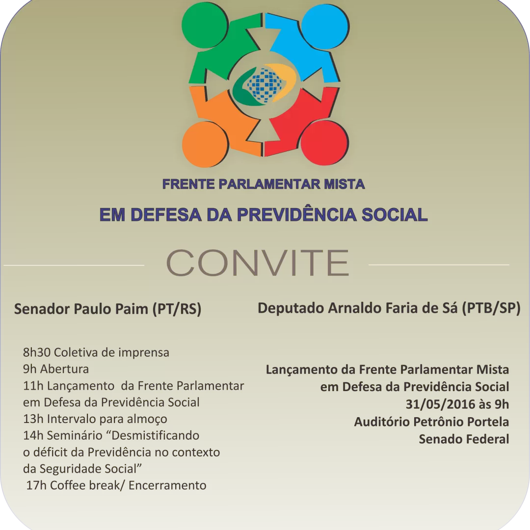 Frente Parlamentar Mista em Defesa da Previdência Social será lançada dia 31 de maio