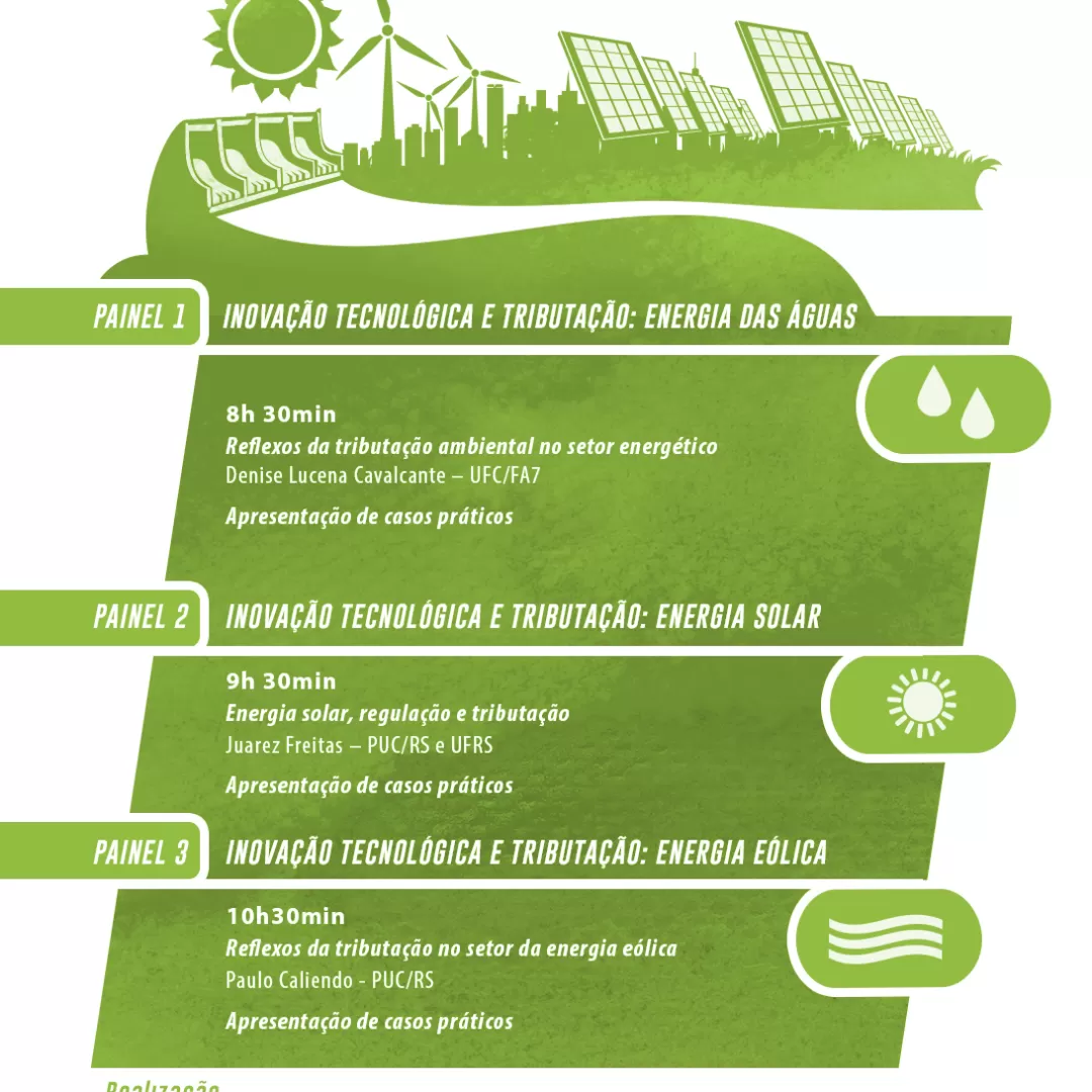 Workshop Tributação e Energias Renováveis acontece amanhã (18)